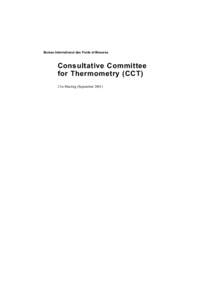 CCT: Report of the 21st meeting (2001)
