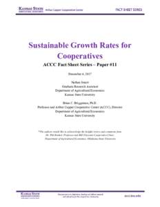 Microsoft Word - ACCC Fact Sheet_Sustainable Growth Rates_Smart Briggeman_5Dec2017