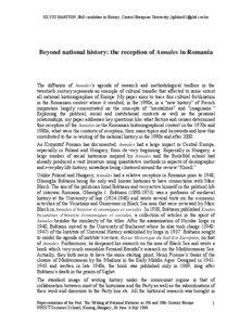 Beyond national history: the reception of Annales in Romania