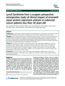 Hereditary nonpolyposis colorectal cancer / Colorectal cancer / Amsterdam criteria / MSH6 / Microsatellite instability / MLH1 / DNA mismatch repair / Cancer / Colectomy / Medicine / Gastrointestinal cancer / Oncology