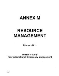 ANNEX M  RESOURCE MANAGEMENT