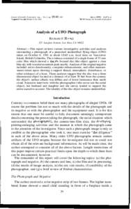 Journal of Scientific Exploration, Vol. 1 , No. 2, pp, 1987 Pergamon Press plc Printed in the USA  $3.00+.00