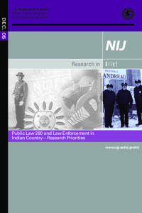 Public Law 280 and Law Enforcement in Indian Country—Research Priorities