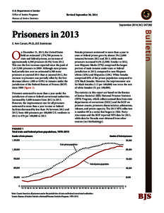 U.S. Department of Justice Office of Justice Programs Revised September 30, 2014  Bureau of Justice Statistics