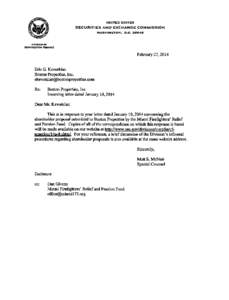 Boston Properties, Inc.; Rule 14a-8 no-action letter