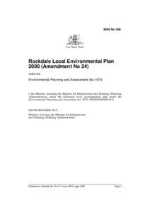 2005 No 259  New South Wales Rockdale Local Environmental Plan[removed]Amendment No 24)