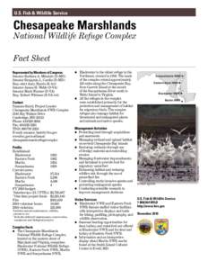 U.S. Fish & Wildlife Service  Chesapeake Marshlands National Wildlife Refuge Complex Fact Sheet