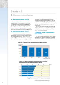 Section 1 Telecommunications Business The number of mobile communications subscribers exceeded that of fixed communications in FY 2000, and as of the end of FY 2005, the number of mobile communications subscribers