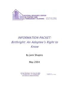 Microsoft Word - birthright_adoptees_right_to_know.doc