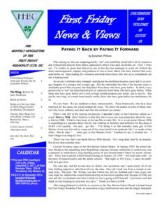 First Friday News & Views THE DECEMBER 2011