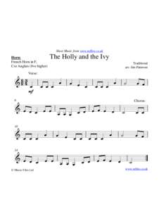 Sheet Music from www.mfiles.co.uk  Horn: French Horn in F, Cor Anglais (8ve higher)