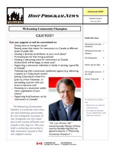 CultureLink HOST  HOST PROGRAM NEWS Volume1 Issue 3 January 2010