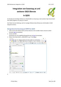 OGD Webservices Integration in QGISIntegration von basemap.at und weiterer OGD-Dienste