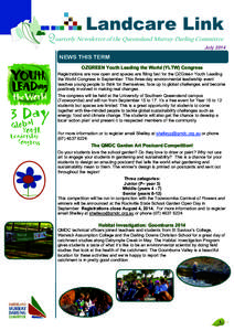 Landcare Link  Quarterly Newsletter of the Queensland Murray-Darling Committee July 2014