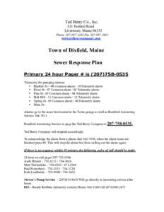 Ted Berry Co., Inc. 521 Federal Road Livermore, MainePhoneFaxwww.tedberrycompany.com