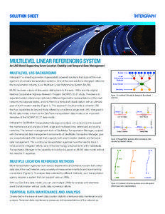 SOLUTION SHEET  MULTILEVEL LINEAR REFERENCING SYSTEM