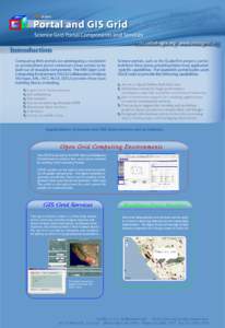 CGL project  Portal and GIS Grid Science Grid Portal Components and Services  Introduction