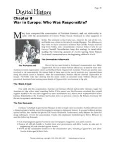 Page 35  Chapter 8 War in Europe: Who Was Responsible?  M