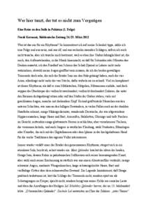 Wer hier tanzt, der tut es nicht zum Vergnügen Eine Reise zu den Sufis in Pakistan (1. Folge) Navid Kermani, Süddeutsche Zeitung[removed]März 2012