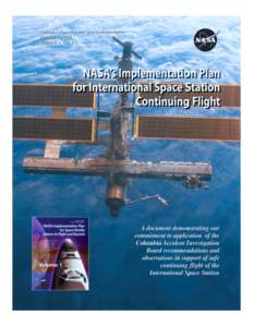 NASA’s Implementation Plan for International Space Station Continuing Flight  A document demonstrating our commitment to