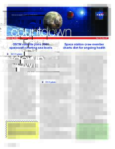 June 24, 2008  Vol. 13, No. 47 OSTM satellite joins 2001 spacecraft charting sea levels