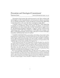 Presentism and Ontological Commitment∗ Theodore Sider