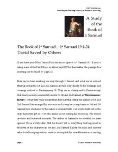 Microsoft Word - Lesson[removed]Samuel 19.1-24_ David Saved by Others