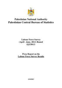 Palestinian National Authority  Palestinian Central Bureau of Statistics