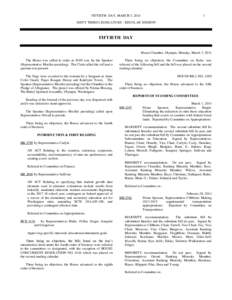 FIFTIETH DAY, MARCH 3, [removed]SIXTY THIRD LEGISLATURE - REGULAR SESSION