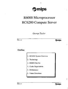 4  ｾｭｩｰｳ R6000 Microprocessor RC6280 Compute Server