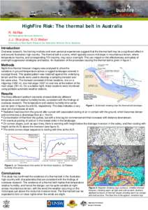 PROGRAM B6.3  © BUSHFIRE CRC LTD 2006 HighFire Risk: The thermal belt in Australia R. McRae