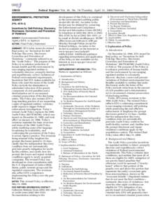 [removed]Federal Register / Vol. 65, No[removed]Tuesday, April 11, [removed]Notices ENVIRONMENTAL PROTECTION AGENCY