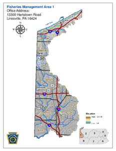 Fisheries Management Area 1 Office Address: 13300 Hartstown Road Linesville, PA 16424  µ