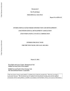 Public Disclosure Authorized Public Disclosure Authorized Public Disclosure Authorized Document of The World Bank