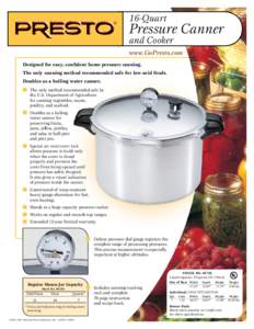   16-Quart Pressure Canner and Cooker