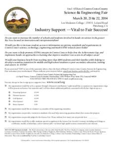 Science Fair Sponsor Package 2014