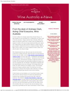 Wine Australia February Newsletter