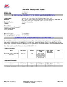 Material Safety Data Sheet 0117MAR019[removed]MSDS ID NO.: Revision date:
