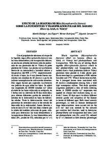 Agronomía Costarricense 30(1): [removed]ISSN:[removed]www.mag.go.cr/rev agr/inicio.htm www.cia.ucr.ac.cr