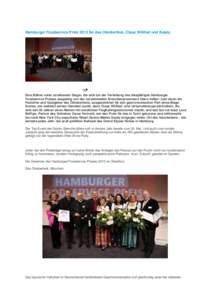 food-service Branchennews Hamburger Foodservice Preis 2013 für das Oktoberfest, Claus Wöllhaf und Eataly Eine Bühne voller strahlender Sieger, die sich bei der Verleihung des diesjährigen Hamburger Foodservice Preise