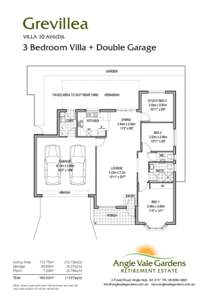 Grevillea VILLA 10 AV6(D)L 3 Bedroom Villa + Double Garage  Living Area