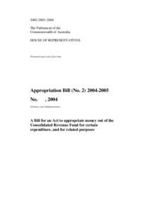 Appropriation Bill (No[removed]