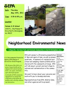 United States Environmental Protection Agency / North Birmingham / Collegeville