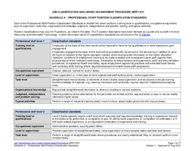 Job Design & Classification Procedure