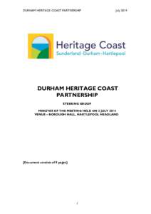 DURHAM HERITAGE COAST PARTNERSHIP  July 2014 DURHAM HERITAGE COAST PARTNERSHIP