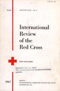 International Review of the Red Cross, May 1967,  Seventh year - No. 74
