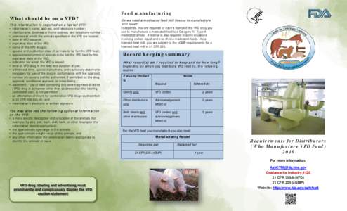 Policy / Veterinary Feed Directive