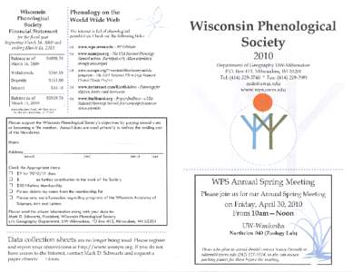 Waukesha /  Wisconsin / Geography of the United States / Milwaukee metropolitan area / Biology / Ecology / Phenology / Milwaukee / University of Wisconsin–Madison / University of Wisconsin–Waukesha / Wisconsin / Association of Public and Land-Grant Universities / North Central Association of Colleges and Schools