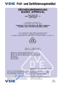 IEC[removed]SolarWorld Sunmodule solar panel certificate