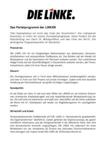 Das Parteiprogramm der LINKEN 